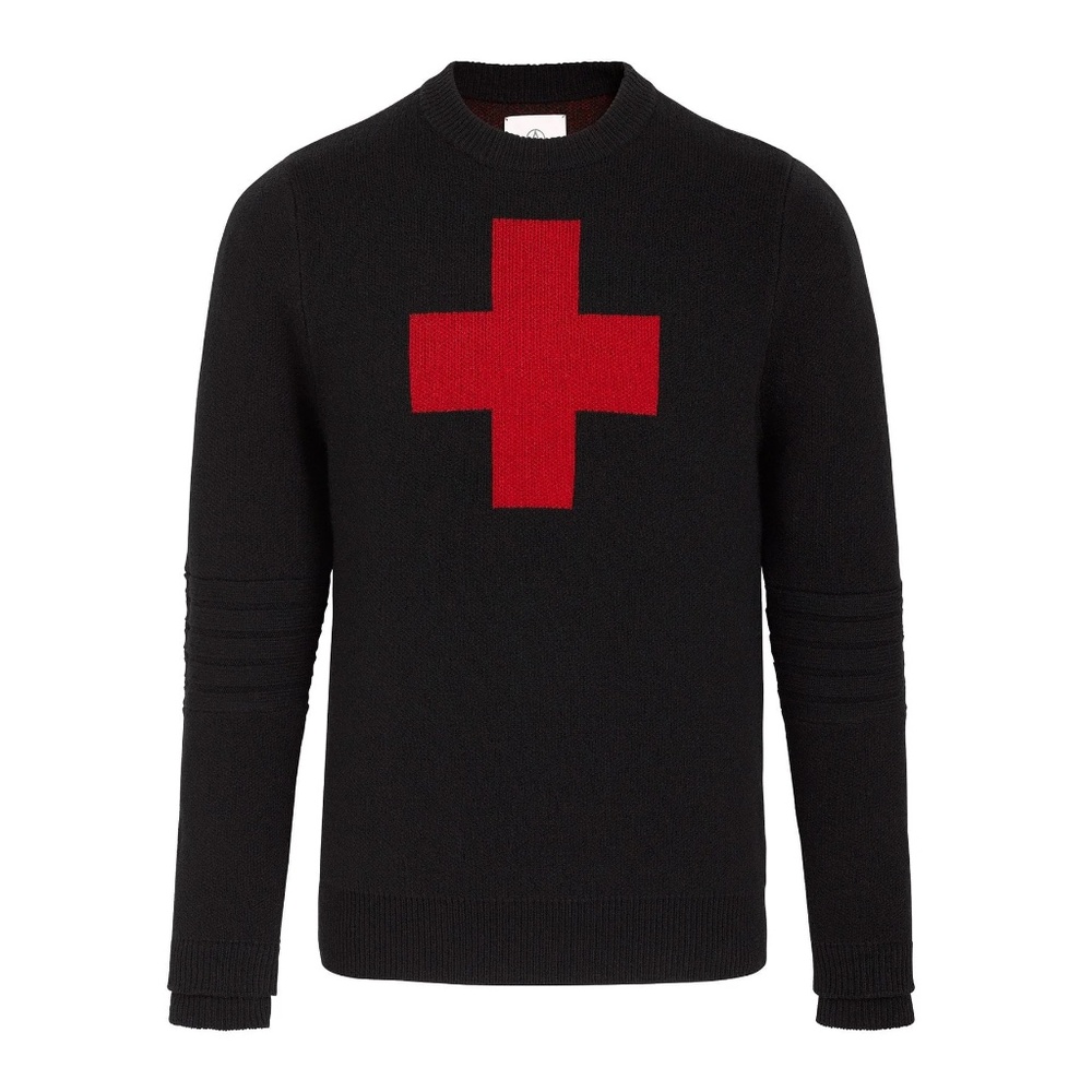 Alps & Meters Ski Race Knit Patrol Black Medium NEW